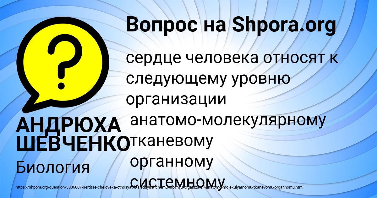 Картинка с текстом вопроса от пользователя АНДРЮХА ШЕВЧЕНКО