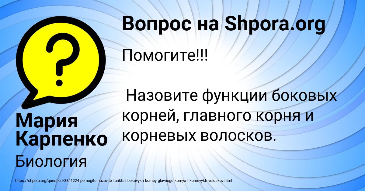Картинка с текстом вопроса от пользователя Мария Карпенко