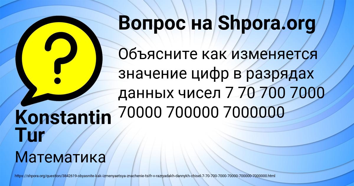 Картинка с текстом вопроса от пользователя Konstantin Tur