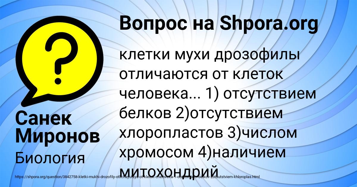 Картинка с текстом вопроса от пользователя Санек Миронов