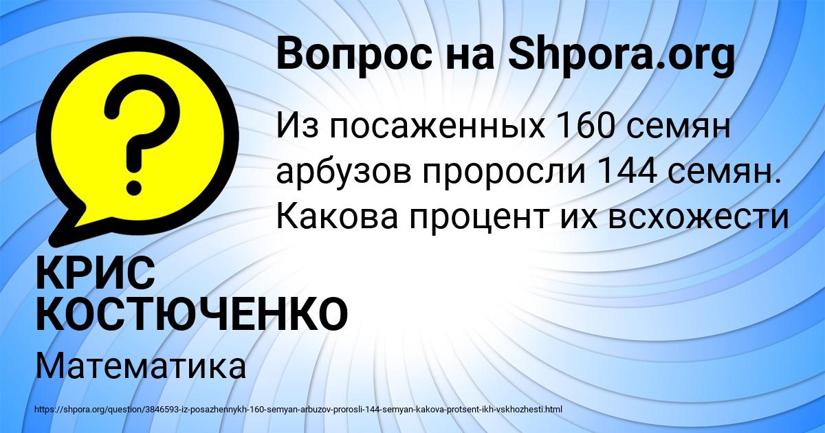 Картинка с текстом вопроса от пользователя КРИС КОСТЮЧЕНКО