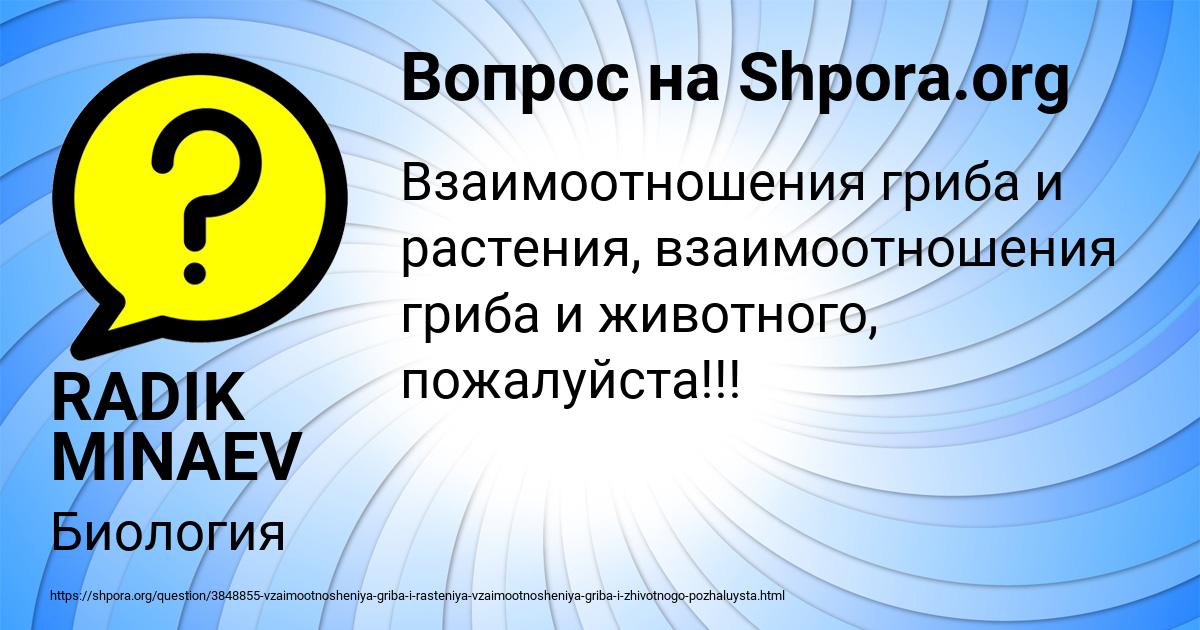 Картинка с текстом вопроса от пользователя RADIK MINAEV