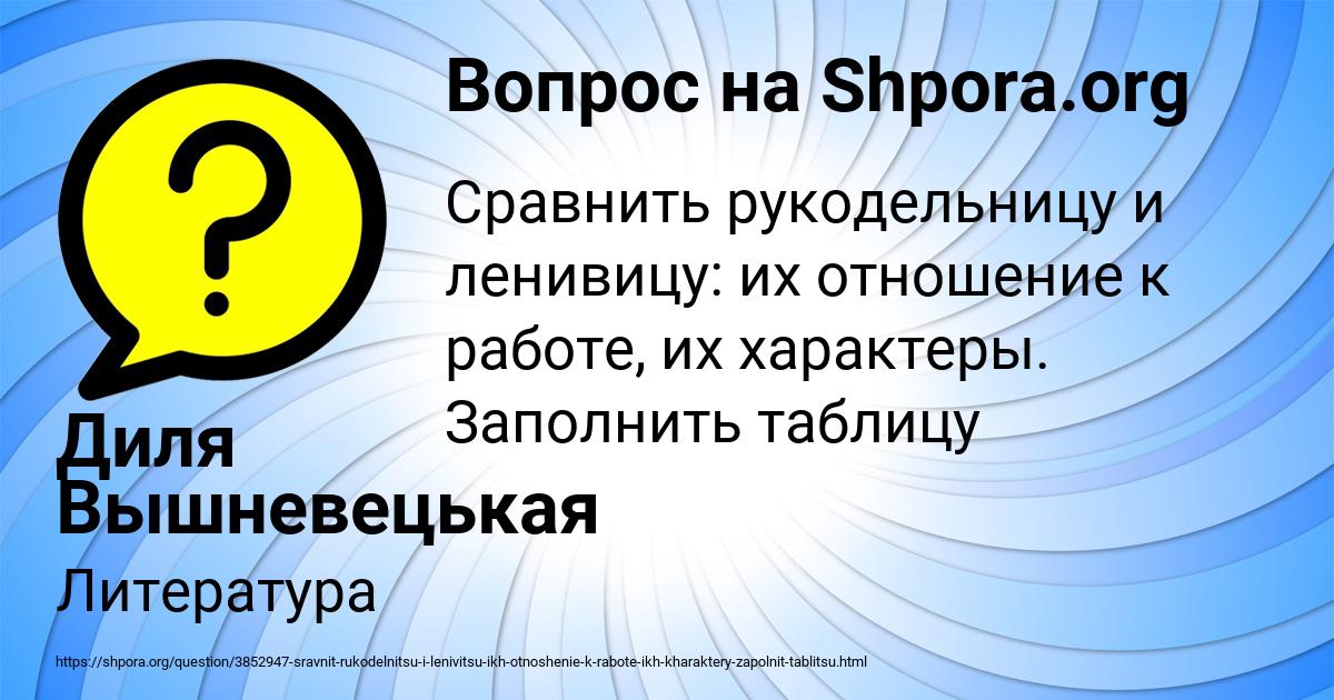 Картинка с текстом вопроса от пользователя Диля Вышневецькая