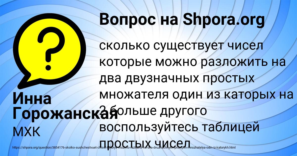 Картинка с текстом вопроса от пользователя Инна Горожанская