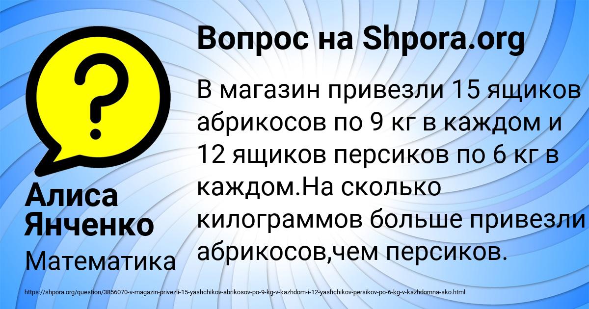Картинка с текстом вопроса от пользователя Алиса Янченко
