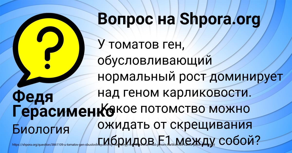Картинка с текстом вопроса от пользователя Федя Герасименко