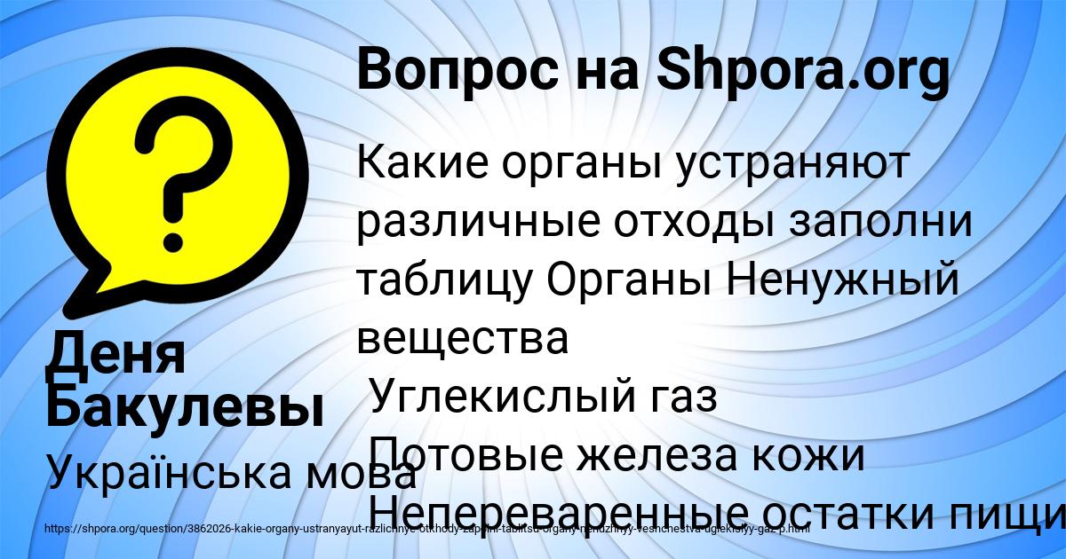 Картинка с текстом вопроса от пользователя Деня Бакулевы