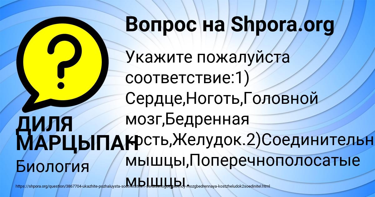 Картинка с текстом вопроса от пользователя ДИЛЯ МАРЦЫПАН