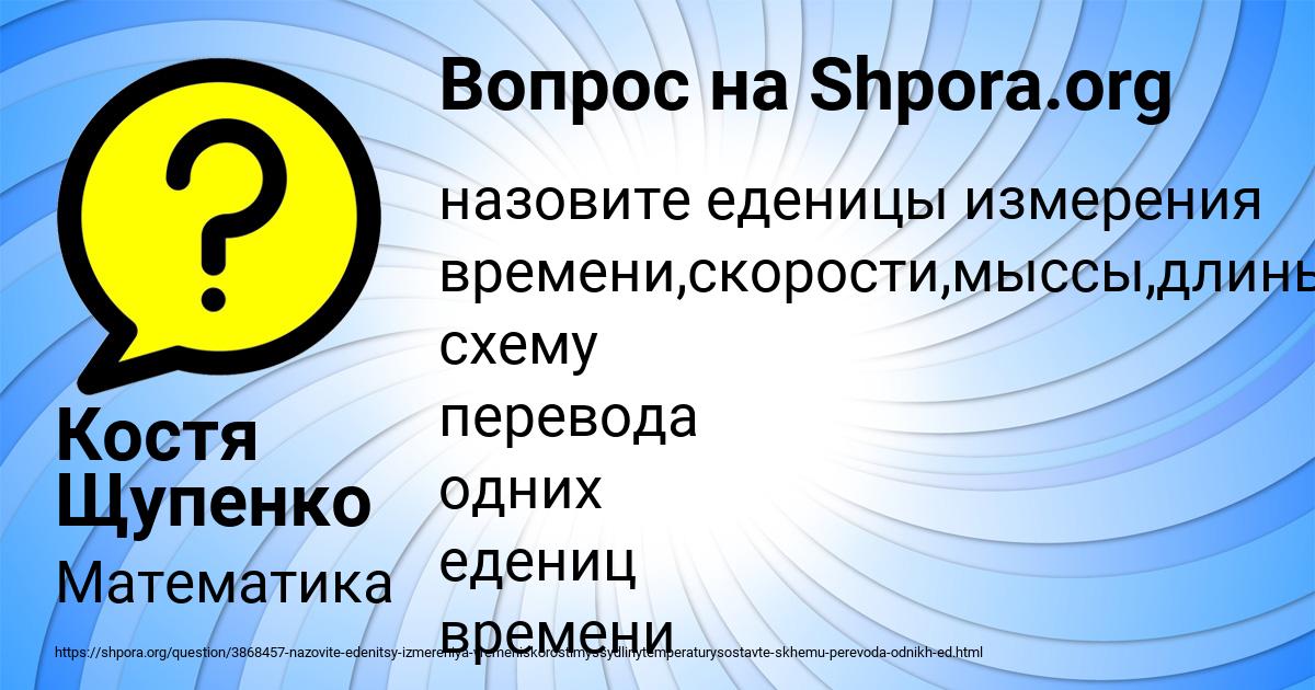 Картинка с текстом вопроса от пользователя Костя Щупенко