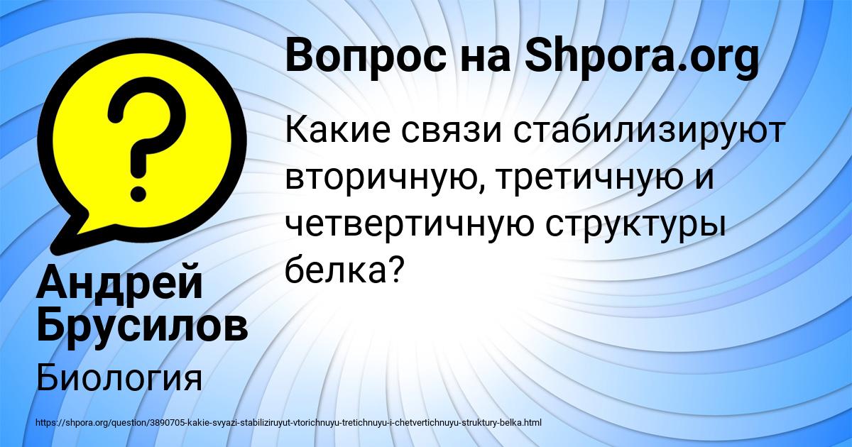 Картинка с текстом вопроса от пользователя Андрей Брусилов