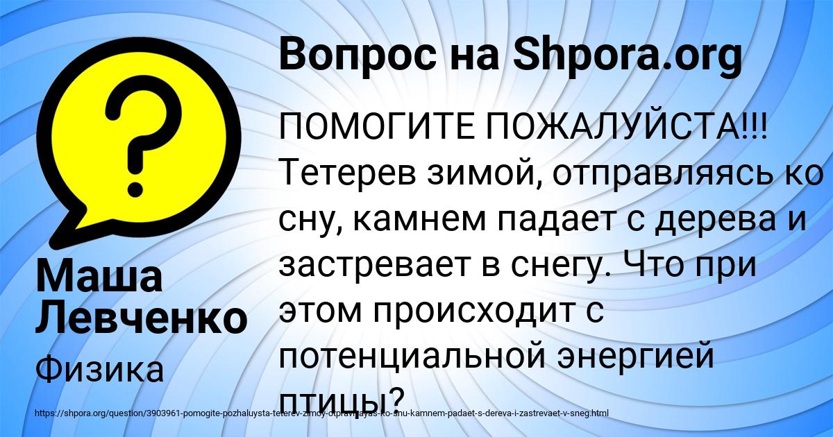 Картинка с текстом вопроса от пользователя Маша Левченко