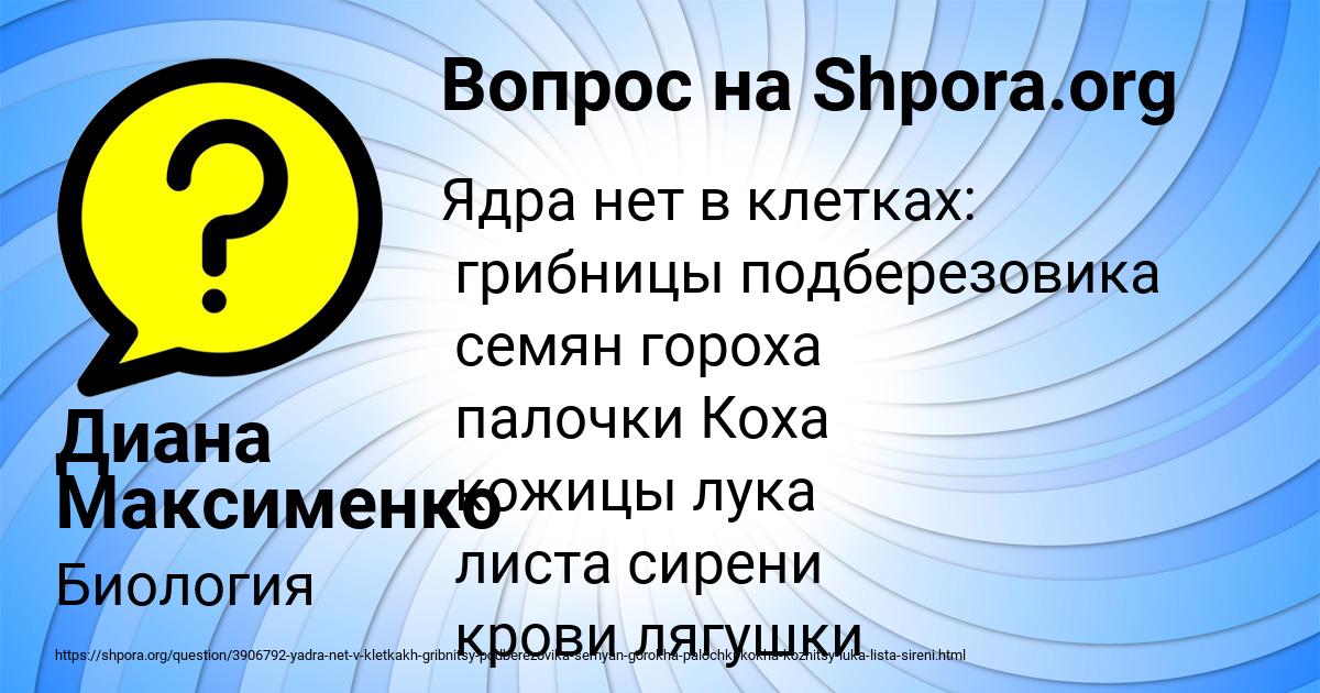Картинка с текстом вопроса от пользователя Диана Максименко