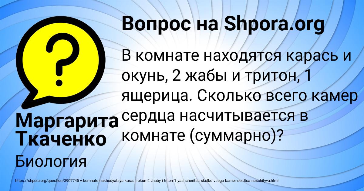 Картинка с текстом вопроса от пользователя Маргарита Ткаченко