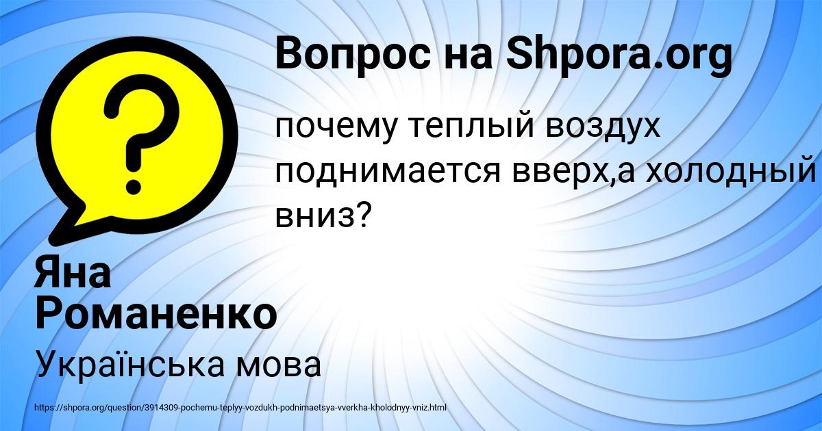 Картинка с текстом вопроса от пользователя Яна Романенко