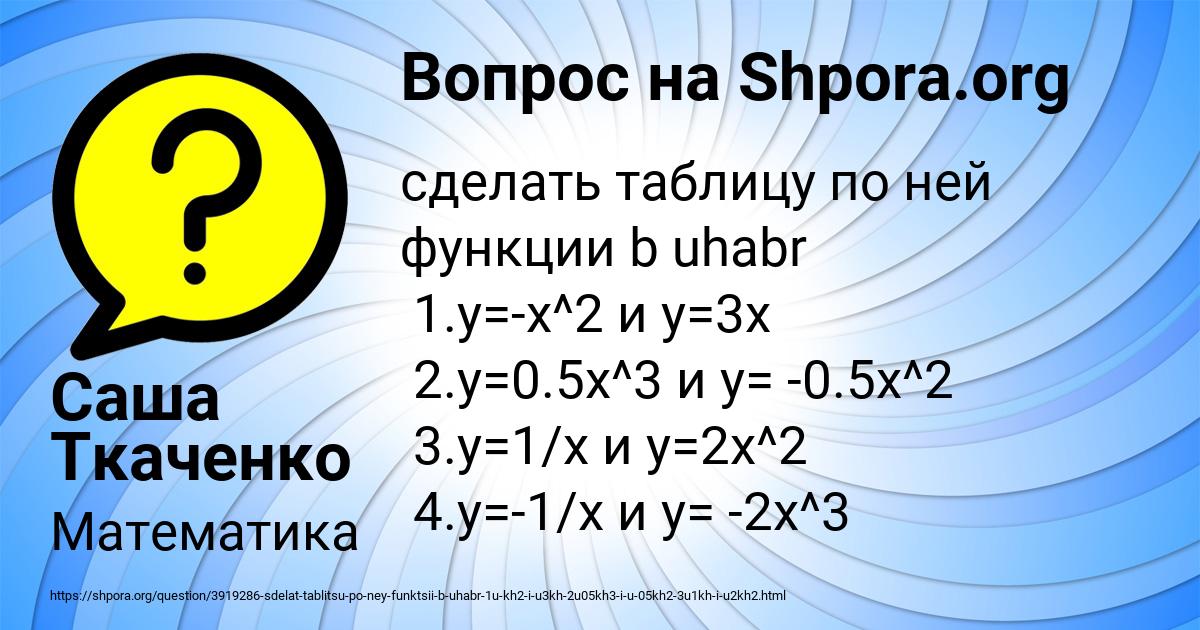 Картинка с текстом вопроса от пользователя Саша Ткаченко