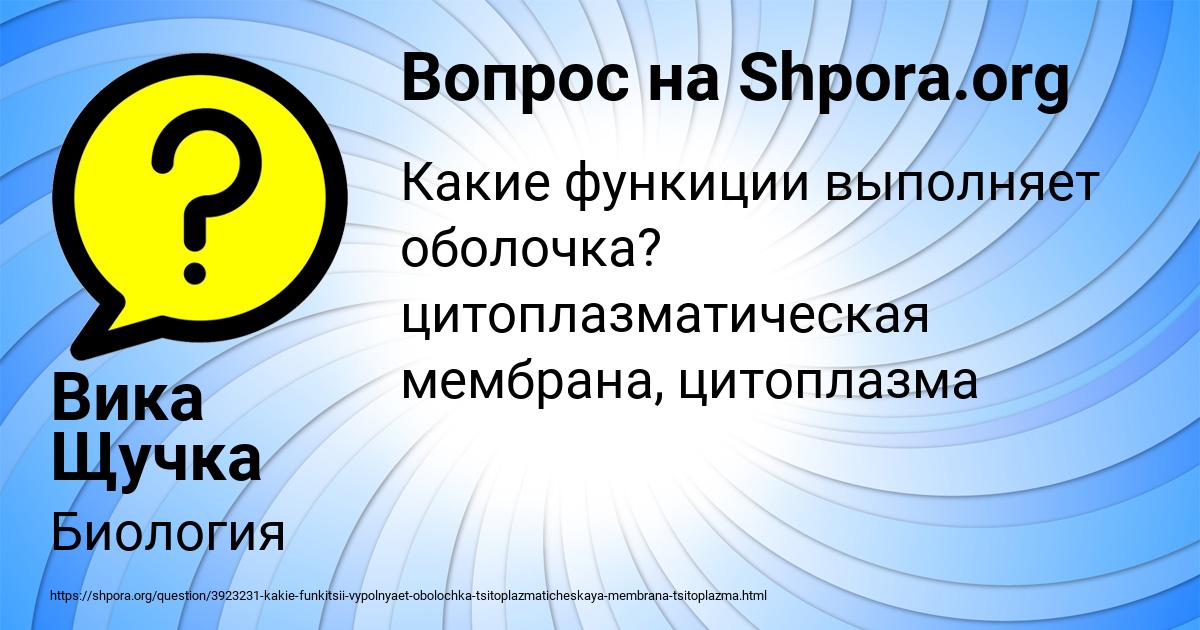Картинка с текстом вопроса от пользователя Вика Щучка