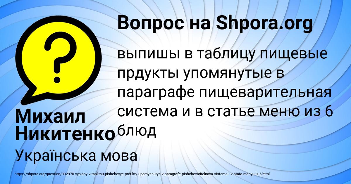 Картинка с текстом вопроса от пользователя Михаил Никитенко