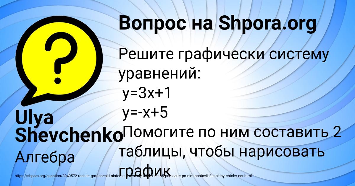 Картинка с текстом вопроса от пользователя Ulya Shevchenko