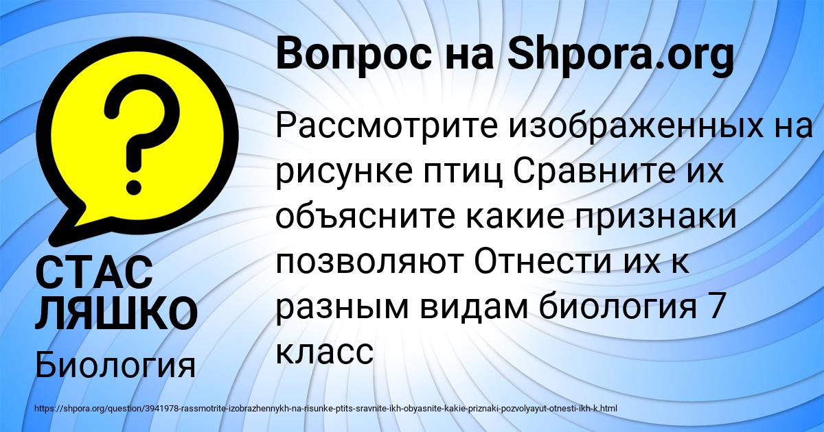 Картинка с текстом вопроса от пользователя СТАС ЛЯШКО