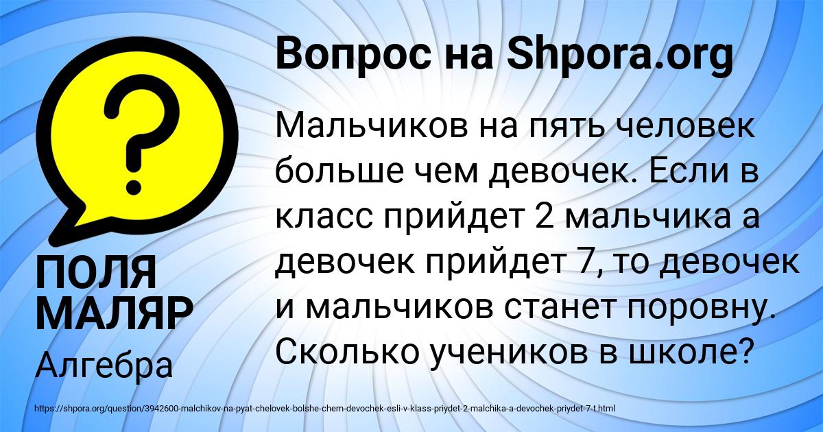 Картинка с текстом вопроса от пользователя ПОЛЯ МАЛЯР