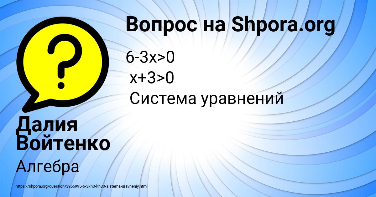 Картинка с текстом вопроса от пользователя Далия Войтенко