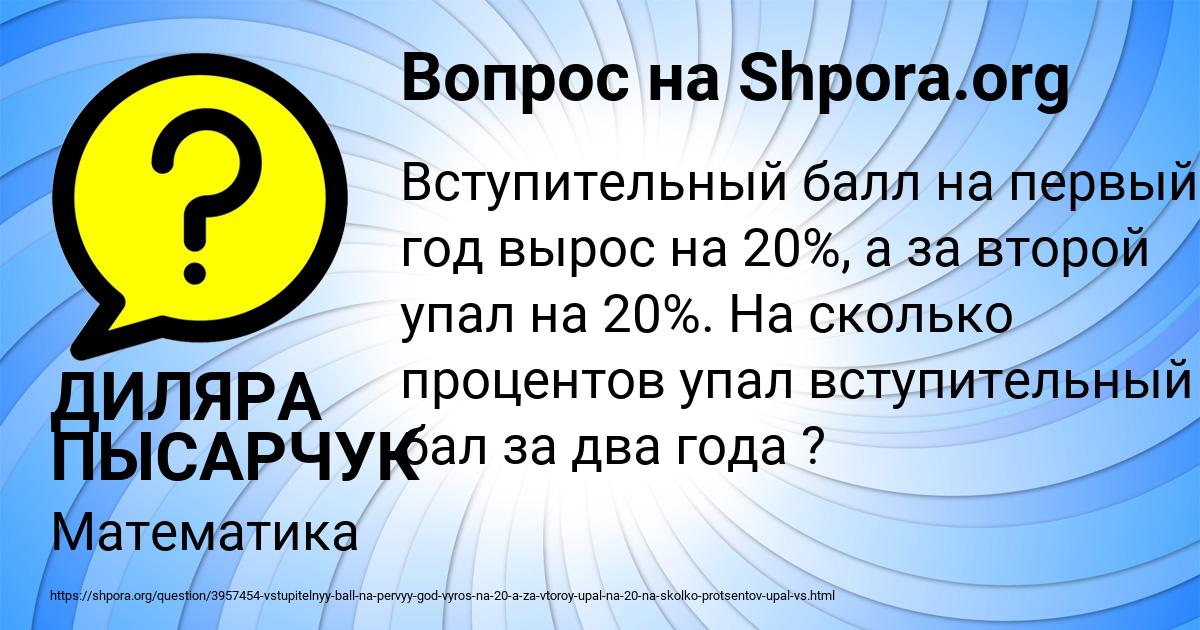 Картинка с текстом вопроса от пользователя ДИЛЯРА ПЫСАРЧУК