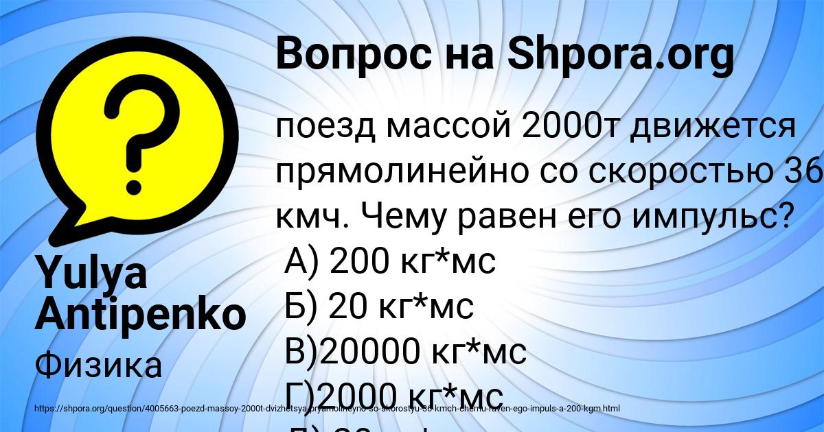 Картинка с текстом вопроса от пользователя Yulya Antipenko