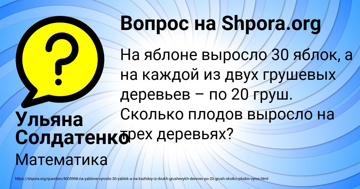 Картинка с текстом вопроса от пользователя Ульяна Солдатенко