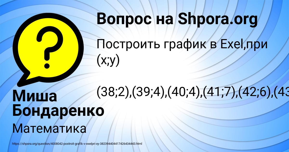 Картинка с текстом вопроса от пользователя Миша Бондаренко