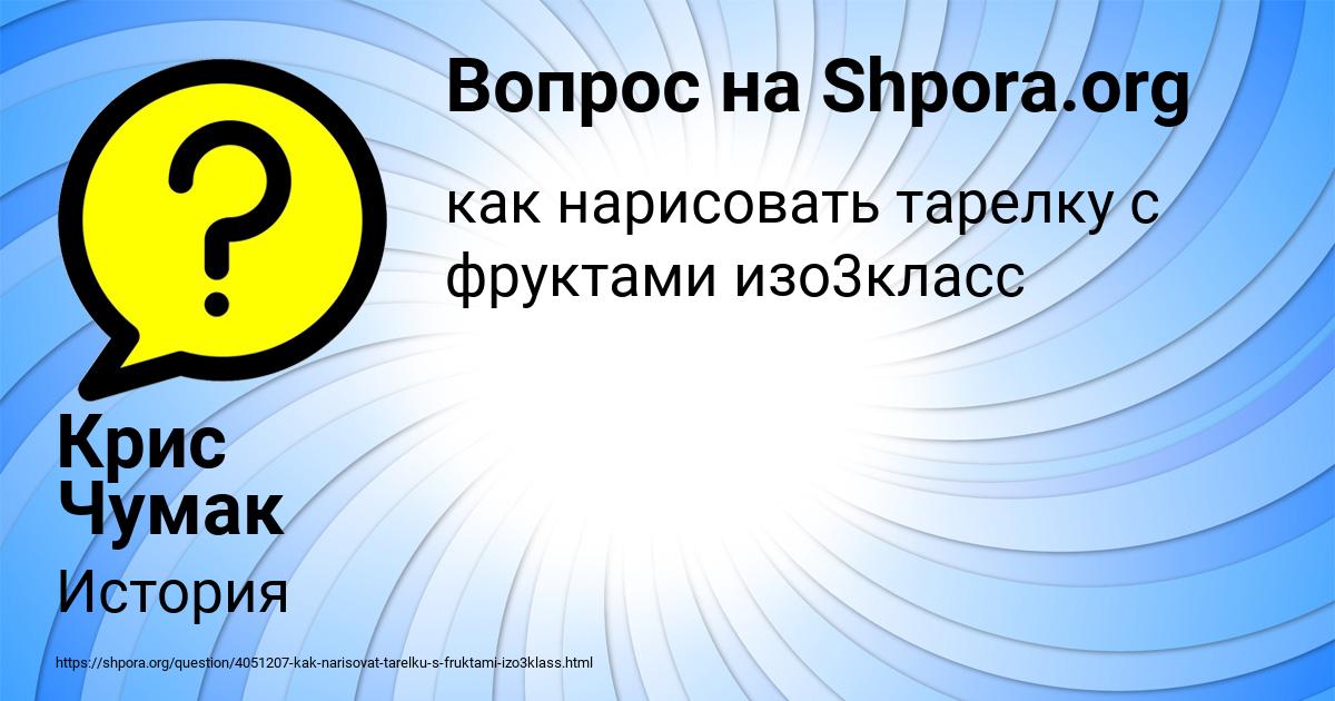Картинка с текстом вопроса от пользователя Крис Чумак
