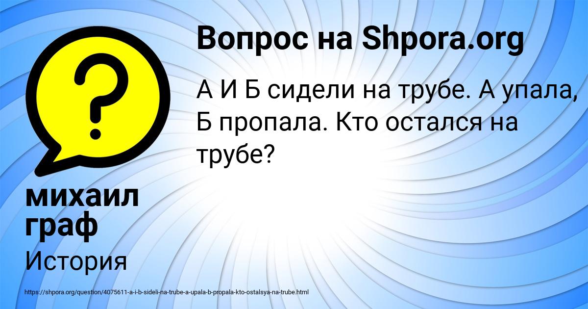 Картинка с текстом вопроса от пользователя михаил граф