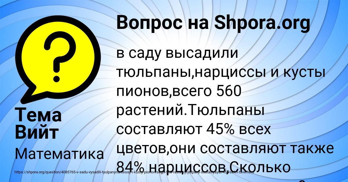 Картинка с текстом вопроса от пользователя Тема Вийт