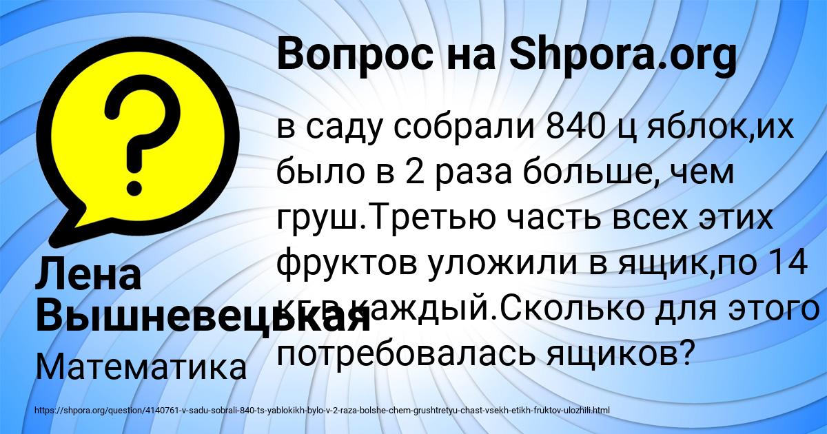 Картинка с текстом вопроса от пользователя Лена Вышневецькая