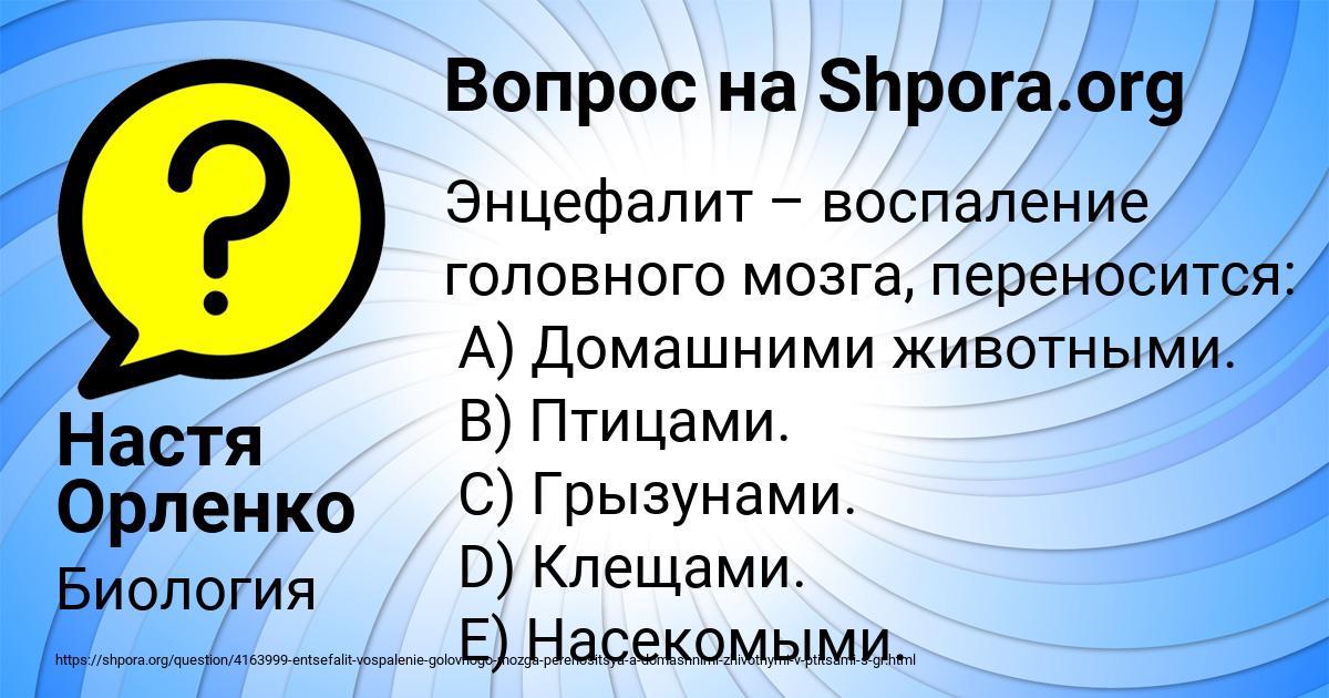 Картинка с текстом вопроса от пользователя Настя Орленко