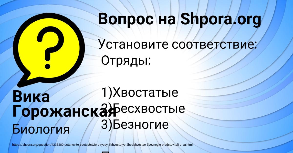 Картинка с текстом вопроса от пользователя Вика Горожанская