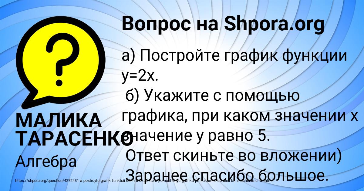 Картинка с текстом вопроса от пользователя МАЛИКА ТАРАСЕНКО