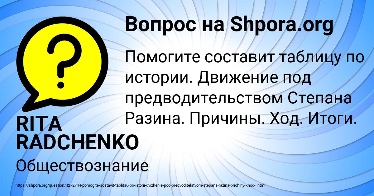 Картинка с текстом вопроса от пользователя RITA RADCHENKO