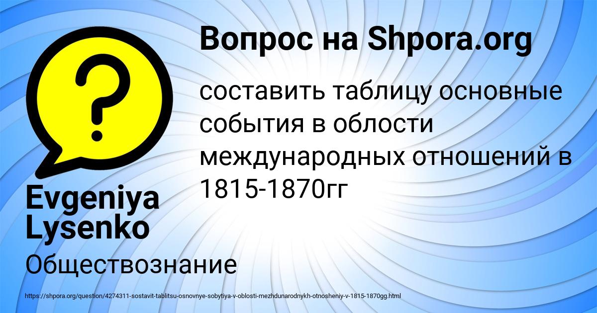 Картинка с текстом вопроса от пользователя Evgeniya Lysenko