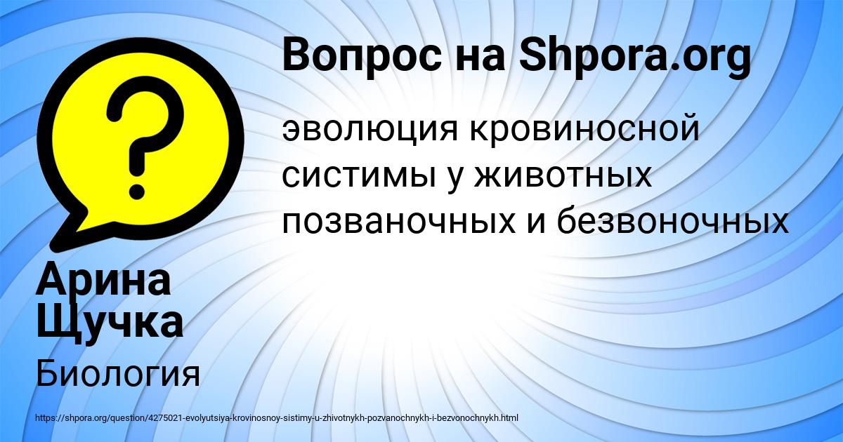 Картинка с текстом вопроса от пользователя Арина Щучка