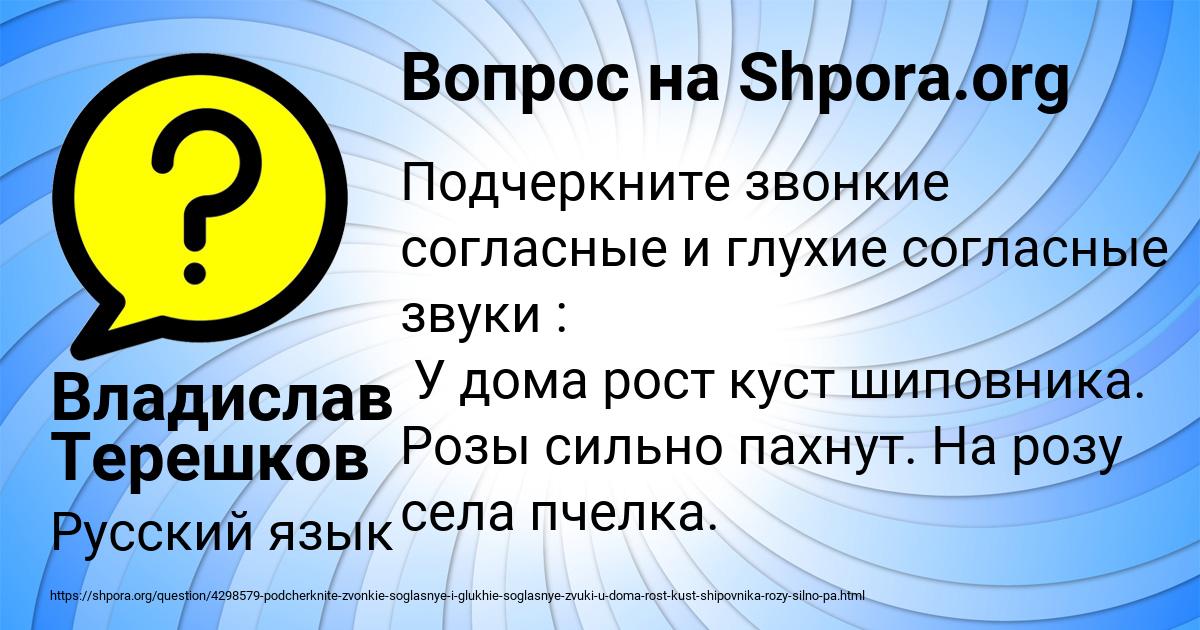 Картинка с текстом вопроса от пользователя Владислав Терешков