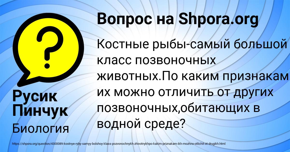 Картинка с текстом вопроса от пользователя Русик Пинчук