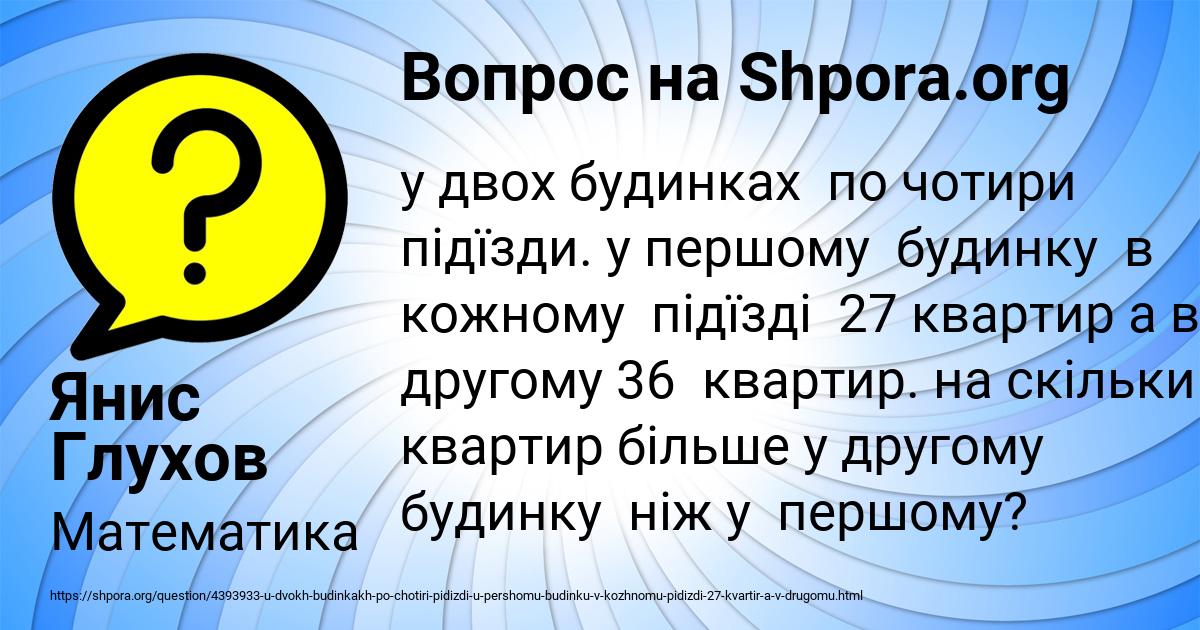Картинка с текстом вопроса от пользователя Янис Глухов