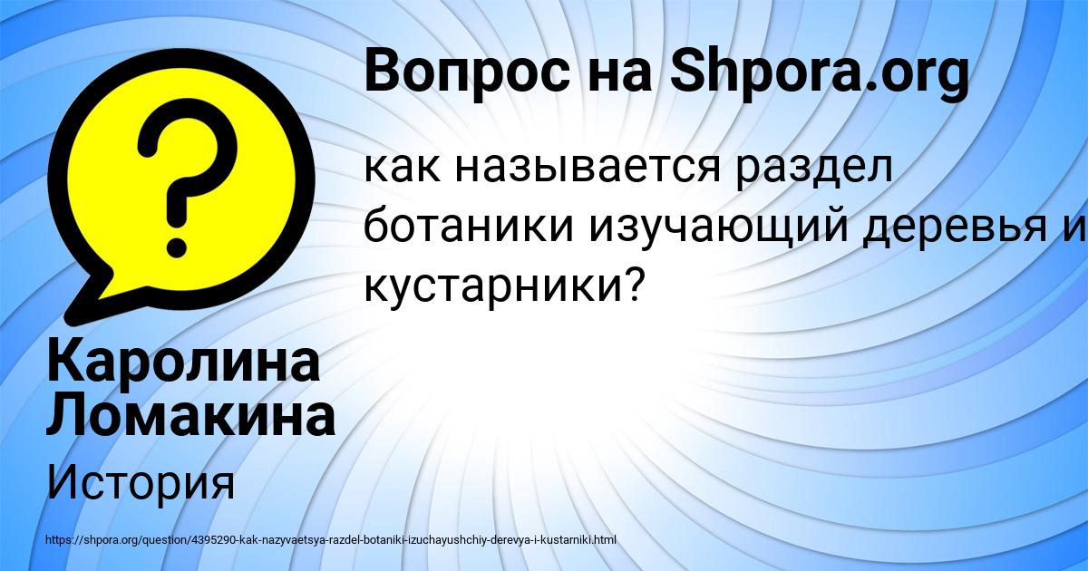 Картинка с текстом вопроса от пользователя Каролина Ломакина
