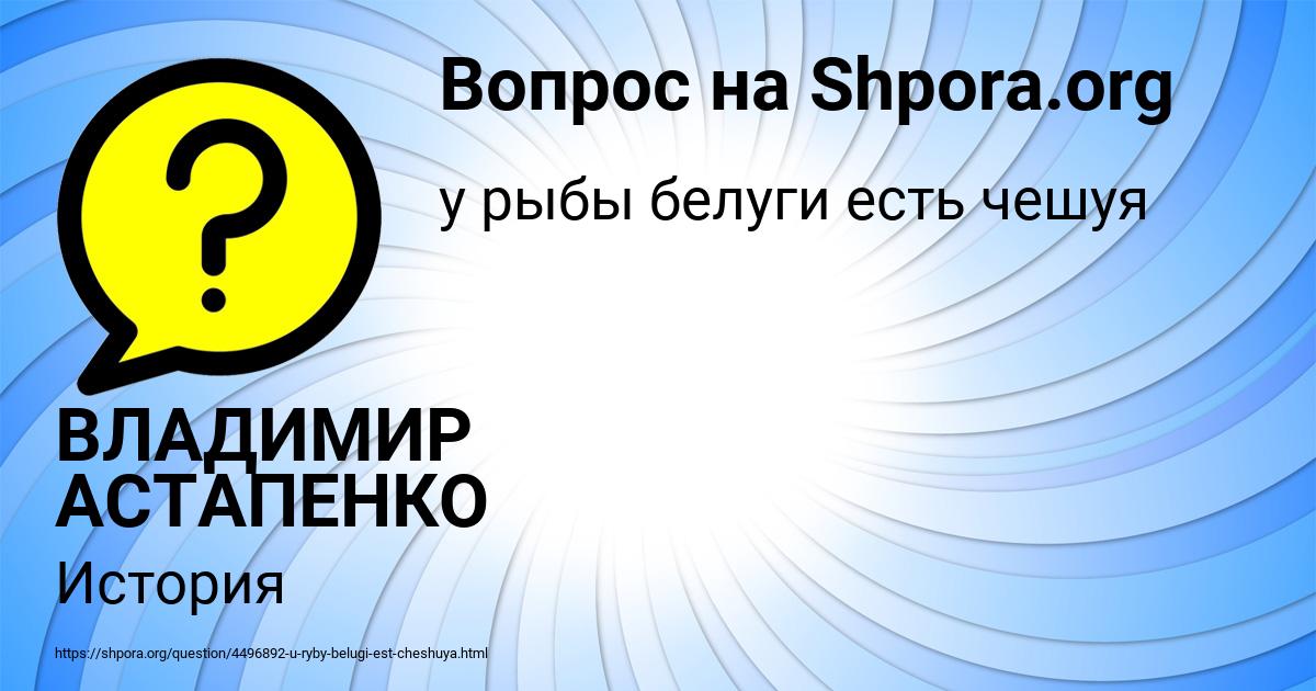 Картинка с текстом вопроса от пользователя ВЛАДИМИР АСТАПЕНКО 