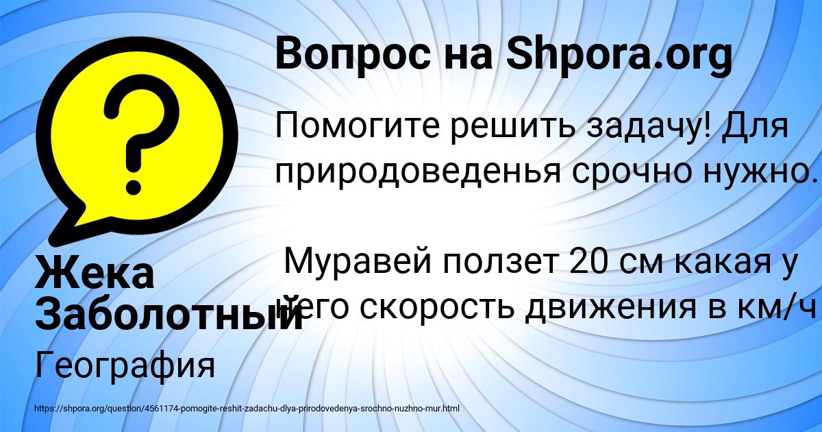 Картинка с текстом вопроса от пользователя Жека Заболотный