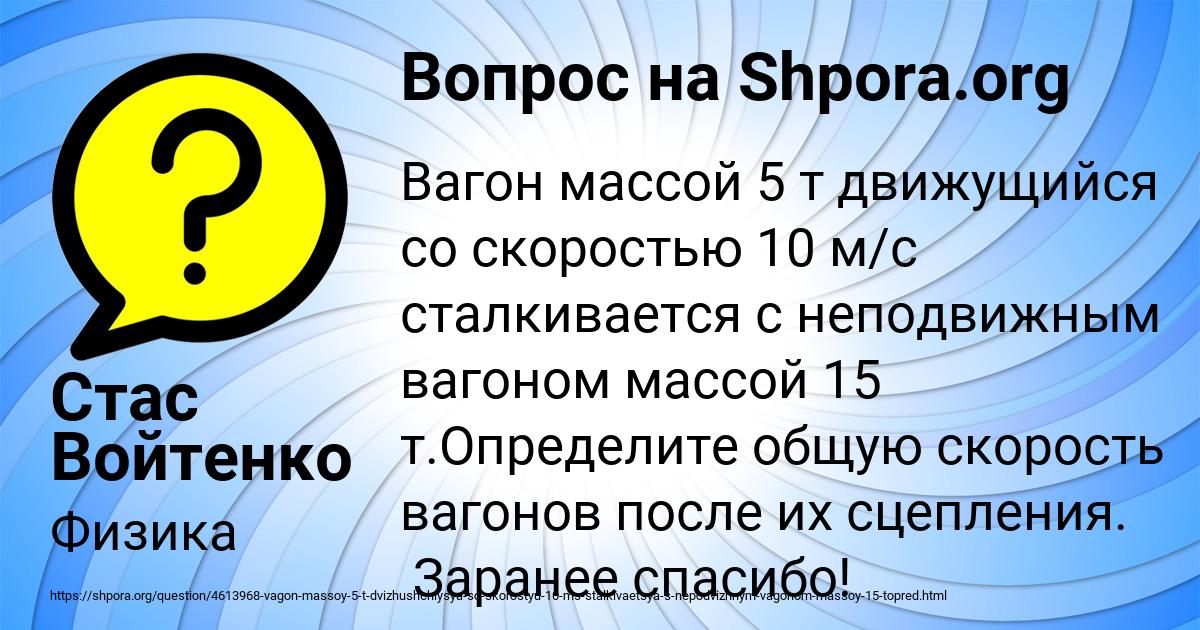 Картинка с текстом вопроса от пользователя Стас Войтенко