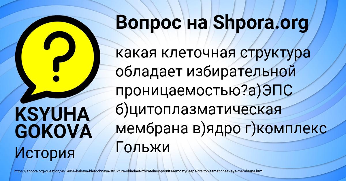 Картинка с текстом вопроса от пользователя KSYUHA GOKOVA