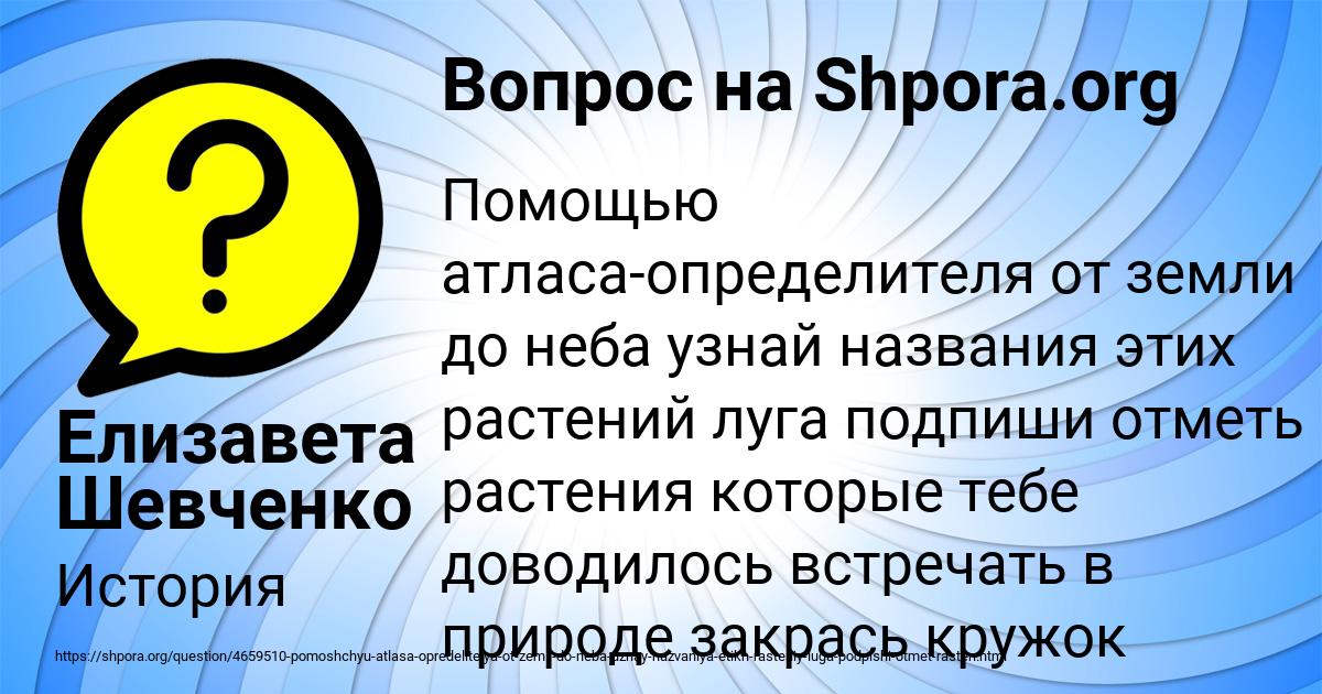 Картинка с текстом вопроса от пользователя Елизавета Шевченко