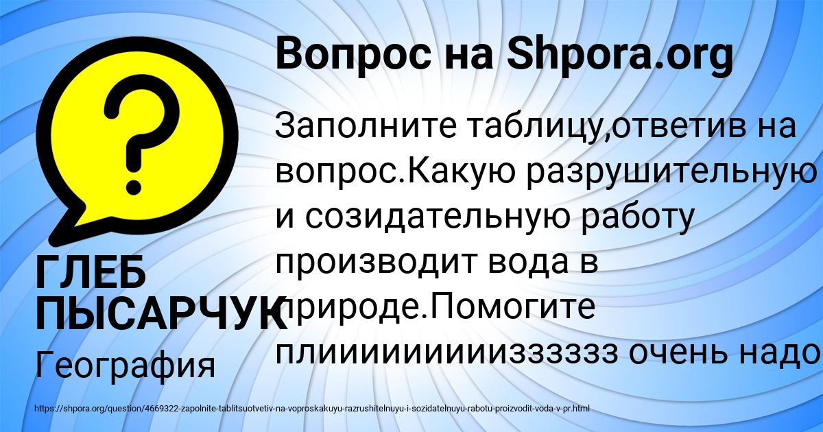 Картинка с текстом вопроса от пользователя ГЛЕБ ПЫСАРЧУК