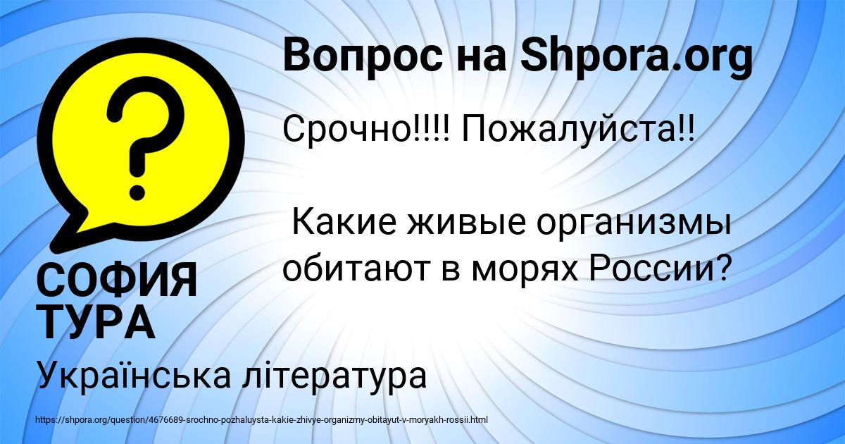 Картинка с текстом вопроса от пользователя СОФИЯ ТУРА